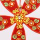 Handmade Wooden Flower Christmas Hanging for Home Decor - Green, Black, Red, Blue